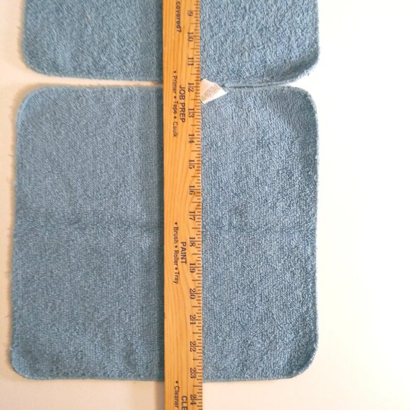 Vintage 1980s Stevens Solid Blue Washcloth 2 Count Bath Home Accents - Picture 4 of 5